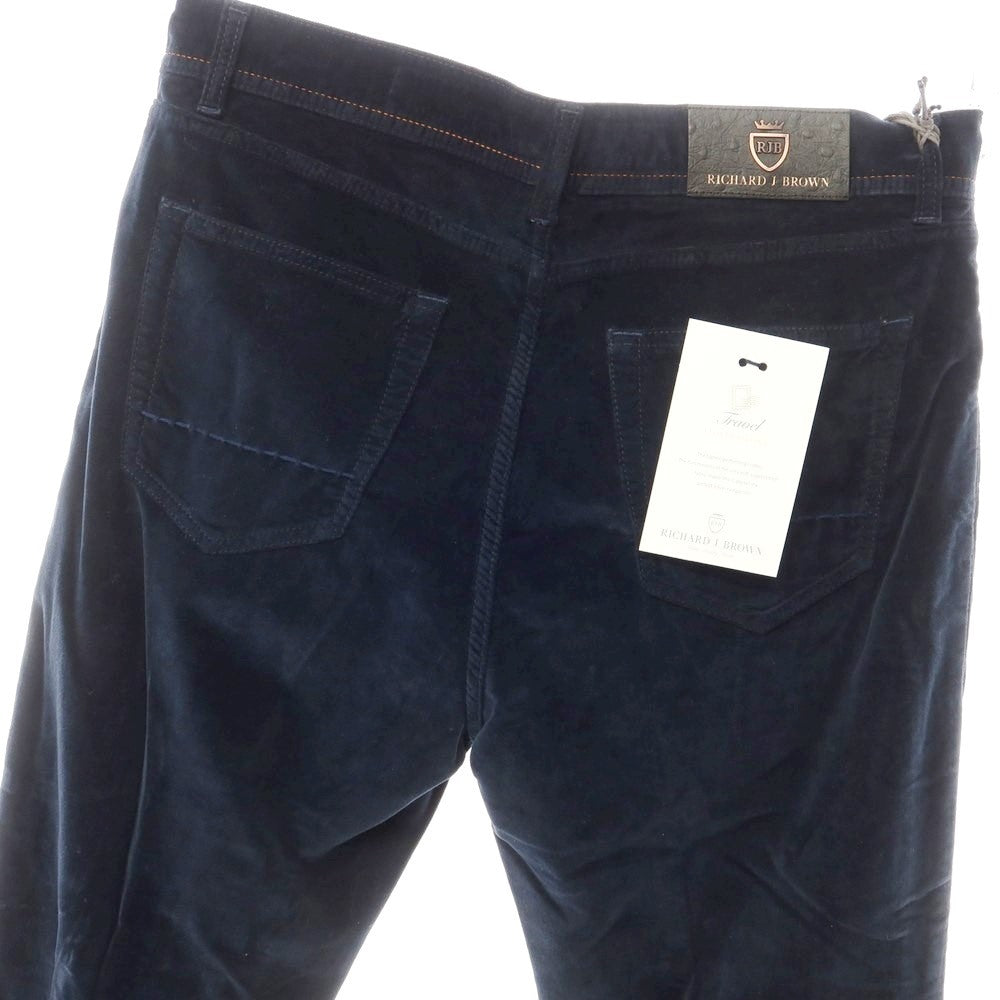 [Used] [Unused] Richard J Brown RICHARD J BROWN Moleskin Stretch Cotton 5 Pocket Pants Navy [34] [Condition Rank S] [Men&