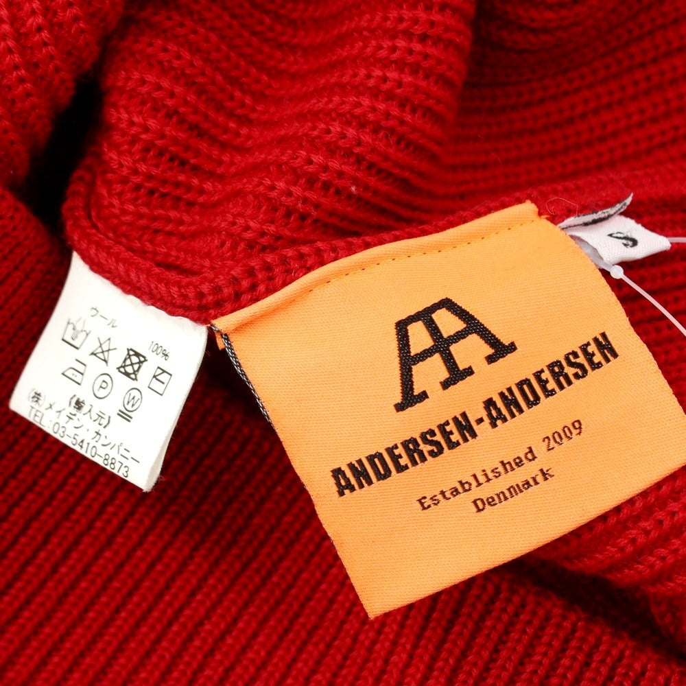 【中古】アンデルセンアンデルセン ANDERSEN-ANDERSEN ウール モックネック プルオーバーニット レッド【 S 】【 状態ランクA 】【 メンズ 】