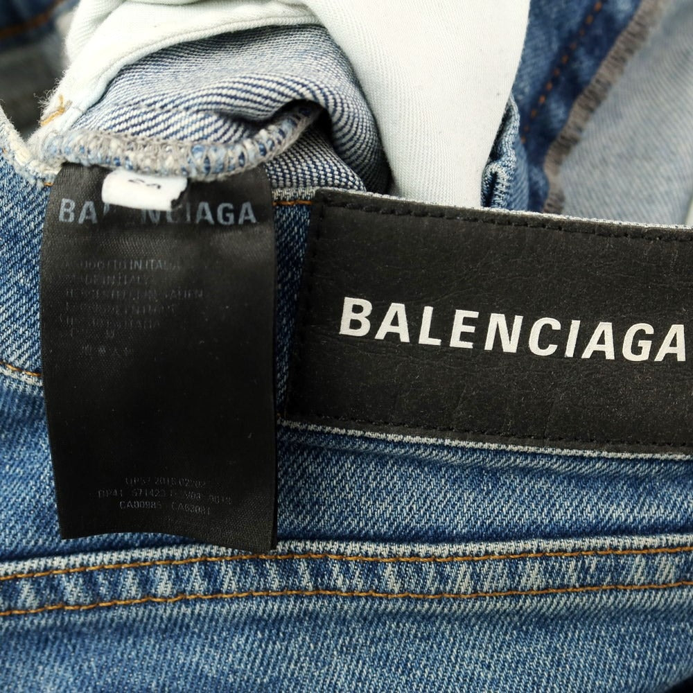 [Used] BALENCIAGA Distressed Denim Pants Jeans Blue [28] [Condition Rank D] [Men&