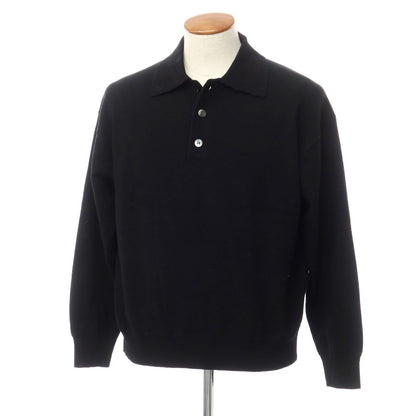 [Used] nakedgauge 2023 Fall/Winter Wool Polo Knit Black [1] [Condition Rank B] ​​[Men&