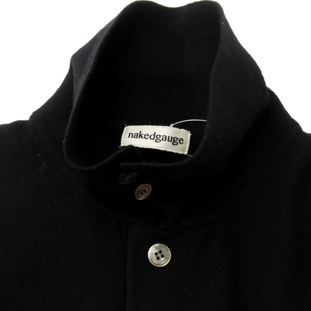 [Used] nakedgauge 2023 Fall/Winter Wool Polo Knit Black [1] [Condition Rank B] ​​[Men&