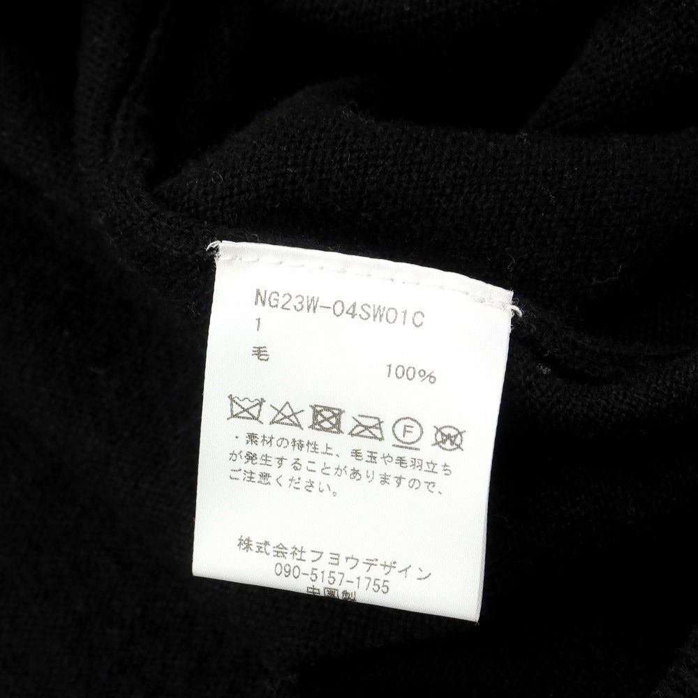 [Used] nakedgauge 2023 Fall/Winter Wool Polo Knit Black [1] [Condition Rank B] ​​[Men&