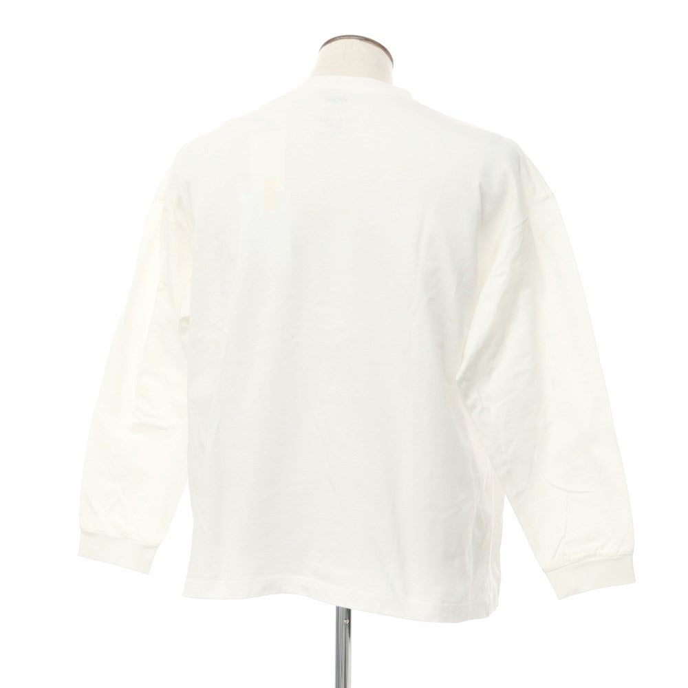 [Used] is-ness Cotton Crew Neck Long Sleeve T-Shirt White [L] [Condition Rank C] [Men&