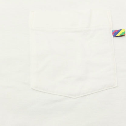 [Used] is-ness Cotton Crew Neck Long Sleeve T-Shirt White [L] [Condition Rank C] [Men&