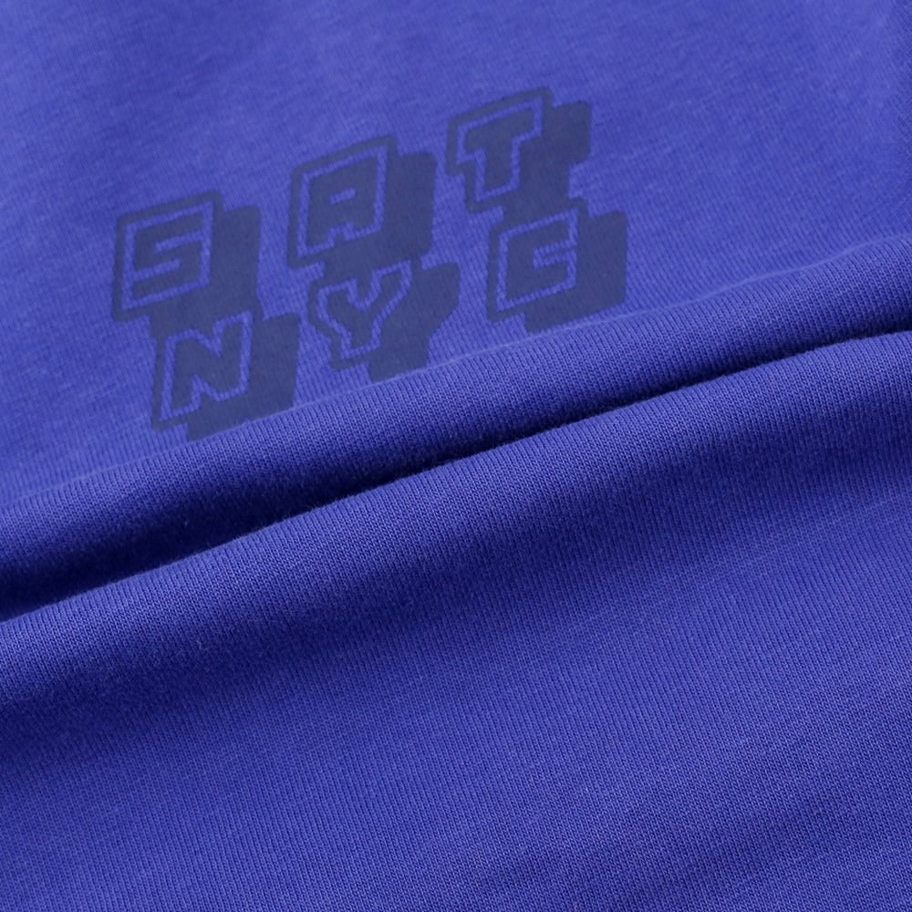 [Used] Saturdays NYC Cotton Crew Neck Long Sleeve T-Shirt Purple [L] [Condition Rank C] [Men&