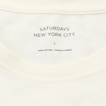 【中古】サタデーズ ニューヨークシティ Saturdays NYC コットン クルーネック 長袖Ｔシャツ オフホワイト【 L 】【 状態ランクC 】【 メンズ 】
[DPD]