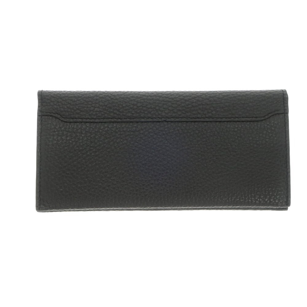 [Used] NAUGHTIAM Shrink Leather Long Wallet Black [Condition Rank A] [Men&