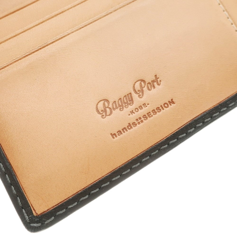 [Used] BAGGYPORT Leather Bi-fold Wallet Black [Condition Rank A] [Men&