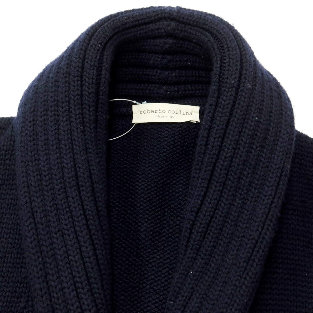 [Used] Roberto Collina ROBERTO COLLINA Mid-gauge wool shawl collar cardigan Navy [46] [Condition rank C] [Men&