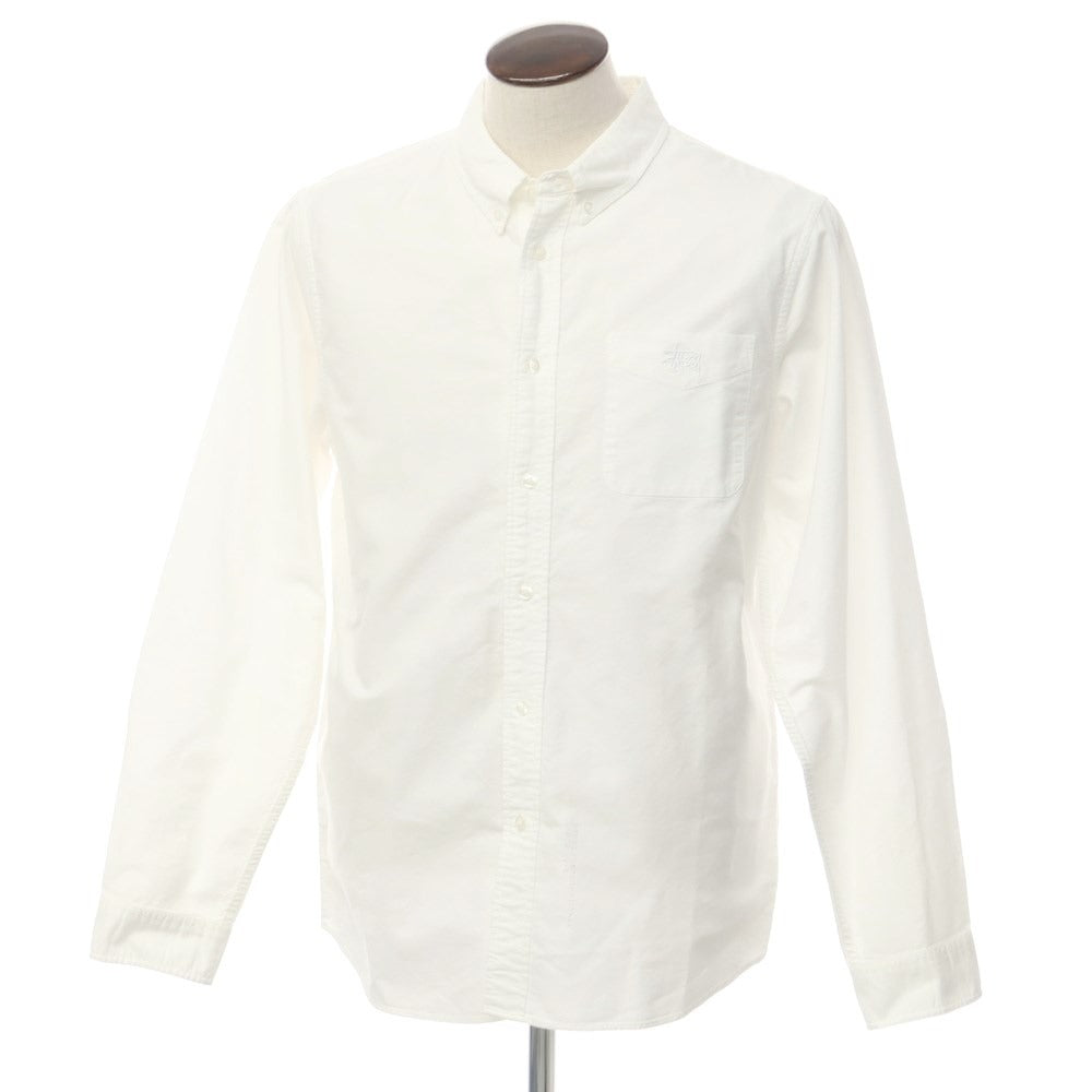 [Used] STUSSY Cotton Button-down Casual Shirt White [XL] [Condition Rank B] [Men&