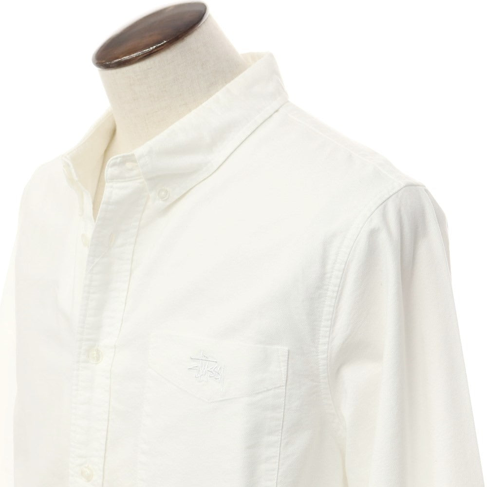 [Used] STUSSY Cotton Button-down Casual Shirt White [XL] [Condition Rank B] [Men&