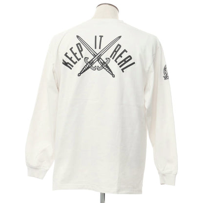 [Used] LFYT Long Sleeve Crew Neck T-Shirt White [XL] [Condition Rank D] [Men&