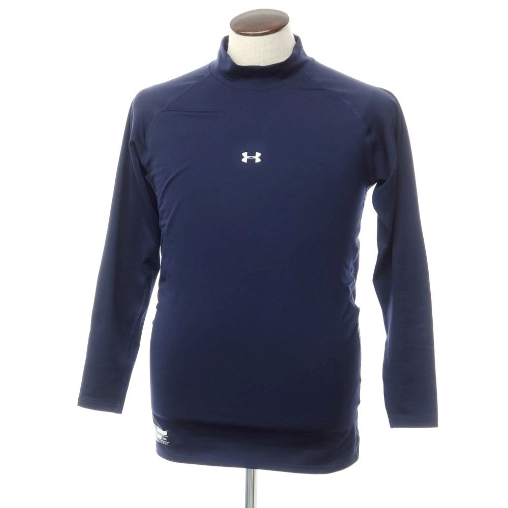 [Used] Under Armour UNDER ARMOUR polyester jersey high neck cut and sew long sleeve T-shirt navy [3XL] [Condition rank B] [Men&