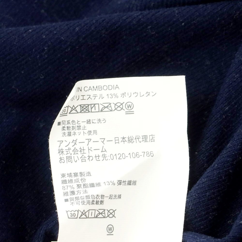 [Used] Under Armour UNDER ARMOUR polyester jersey high neck cut and sew long sleeve T-shirt navy [3XL] [Condition rank B] [Men&