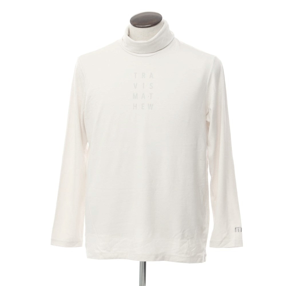 [Used] TravisMathew Turtleneck Cut and Sew Long Sleeve T-Shirt Off White [2XL] [Condition Rank C] [Men&