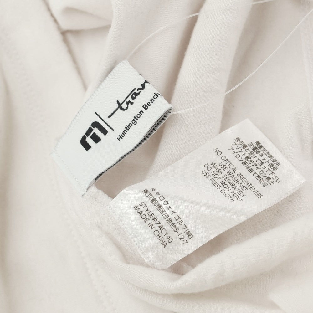 [Used] TravisMathew Turtleneck Cut and Sew Long Sleeve T-Shirt Off White [2XL] [Condition Rank C] [Men&