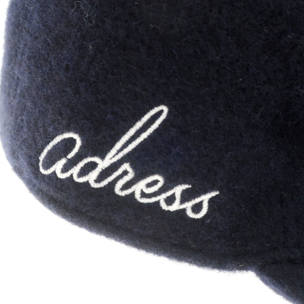 [Used] Adress wool flannel 6 panel cap, navy [ONE SIZE] [Condition: B] [Men&