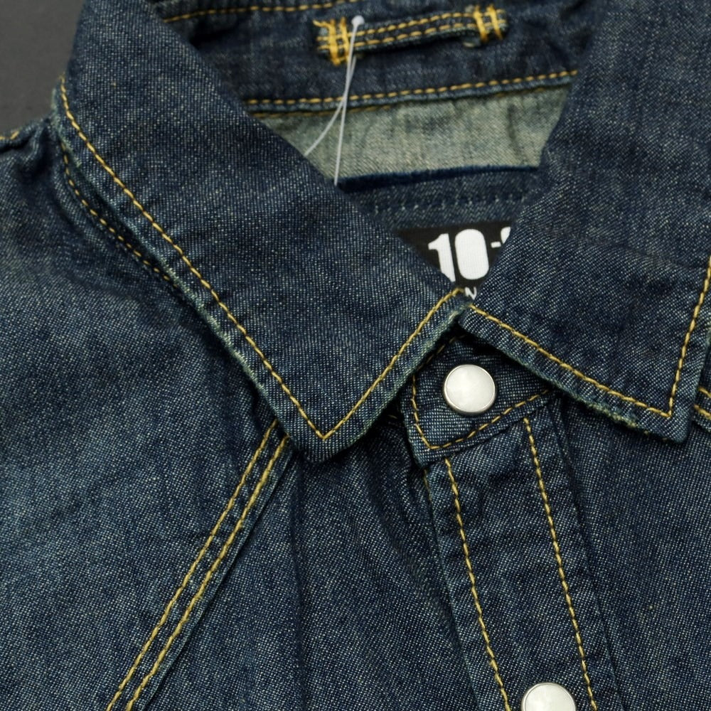 [Used] Nano Universe Denim Western Shirt Navy [L] [Condition Rank C] [Men&