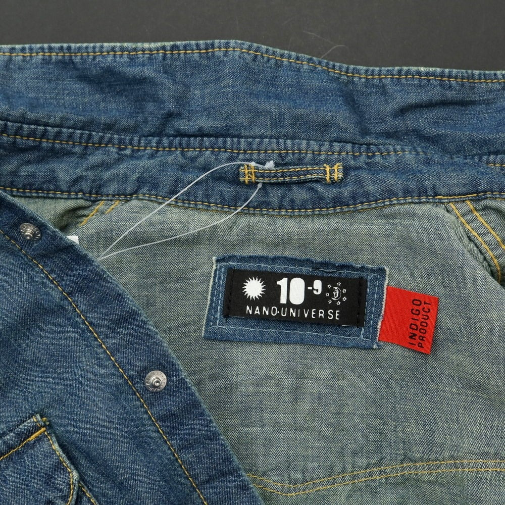 [Used] Nano Universe Denim Western Shirt Blue [L] [Condition Rank C] [Men&