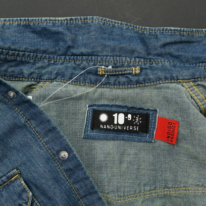 [Used] Nano Universe Denim Western Shirt Blue [L] [Condition Rank C] [Men&