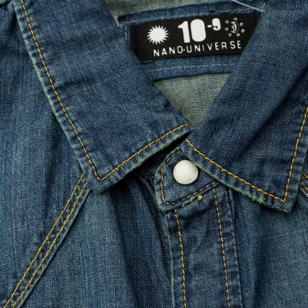 [Used] Nano Universe Denim Western Shirt Blue [L] [Condition Rank C] [Men&