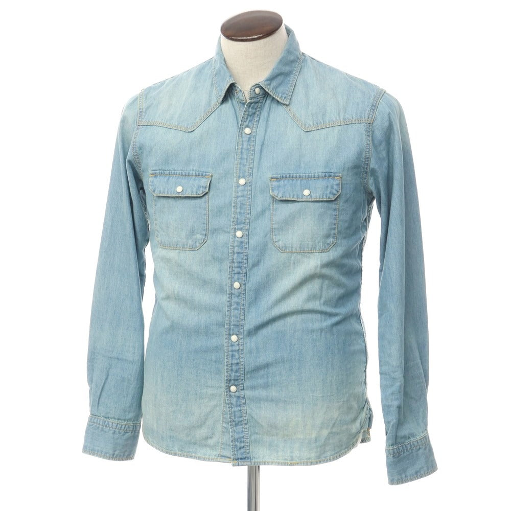 [Used] Nano Universe Denim Western Shirt Light Blue [L] [Condition Rank C] [Men&