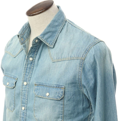 [Used] Nano Universe Denim Western Shirt Light Blue [L] [Condition Rank C] [Men&