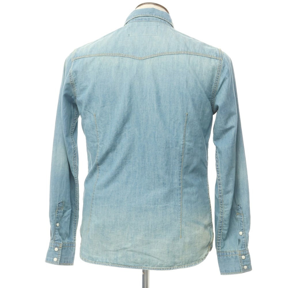 [Used] Nano Universe Denim Western Shirt Light Blue [L] [Condition Rank C] [Men&