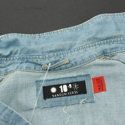 [Used] Nano Universe Denim Western Shirt Light Blue [L] [Condition Rank C] [Men&