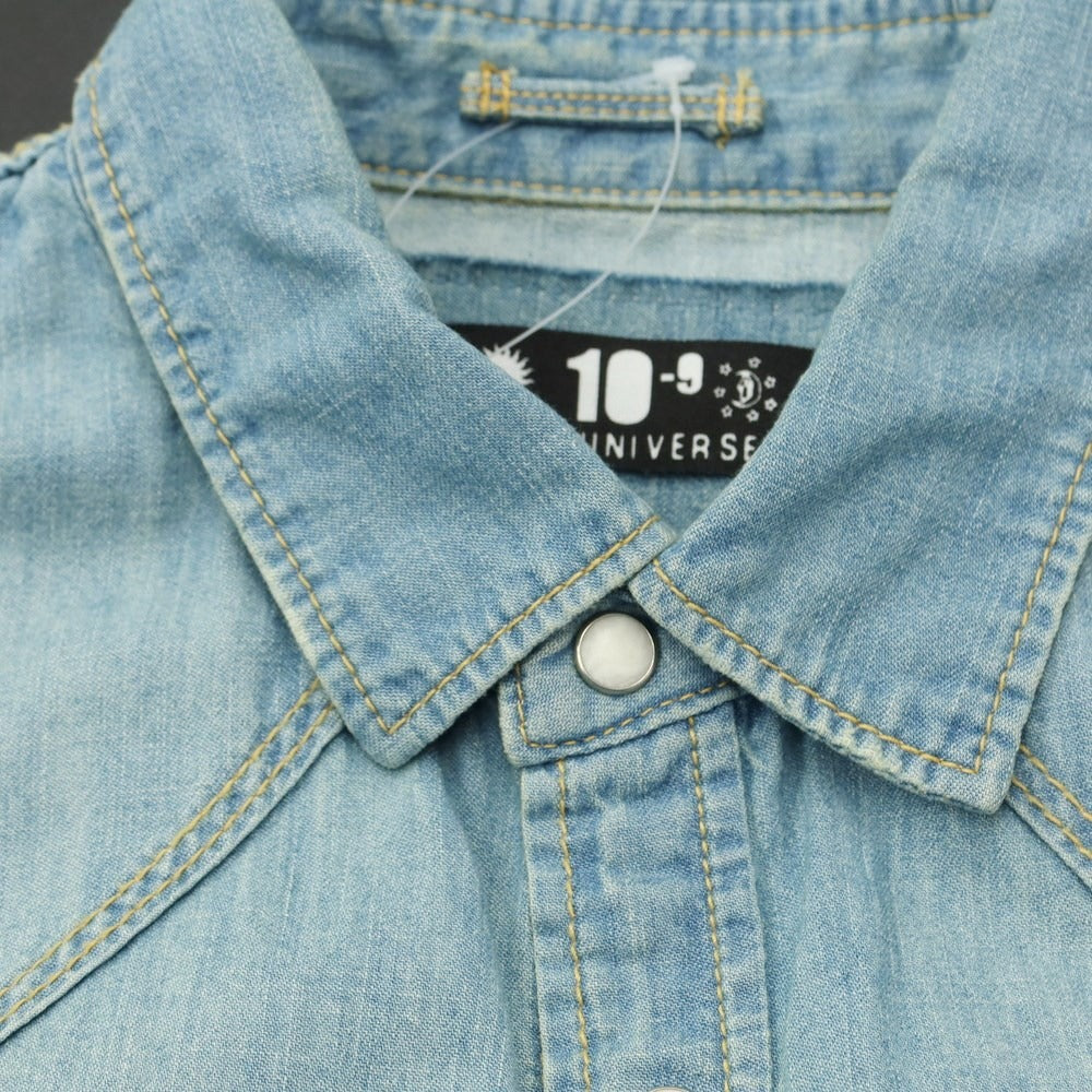 [Used] Nano Universe Denim Western Shirt Light Blue [L] [Condition Rank C] [Men&