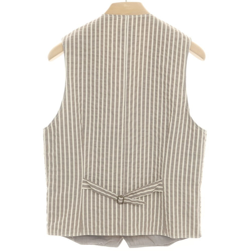 [Used] GVCONTE wool check gilet vest, beige [S] [Condition rank B] ​​[Men&