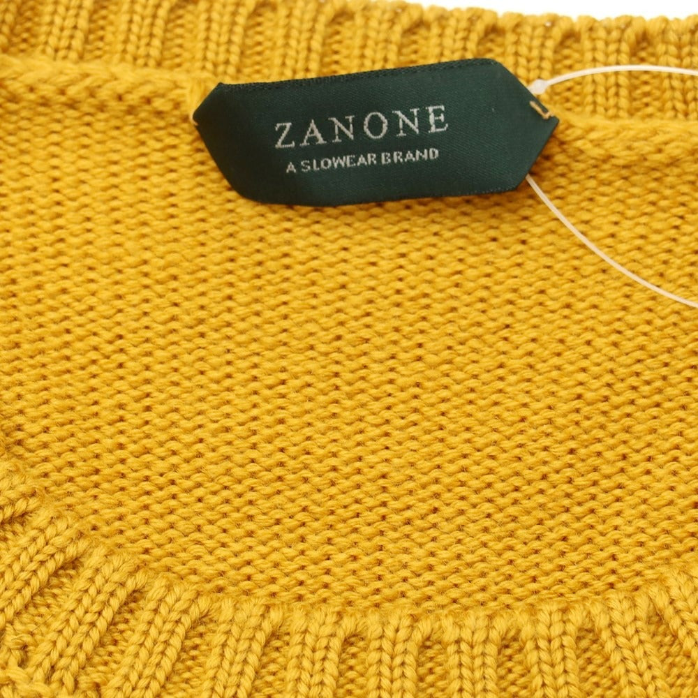 [Used] ZANONE mid-gauge wool turtleneck knit, orange yellow [48] [Condition Rank A] [Men&