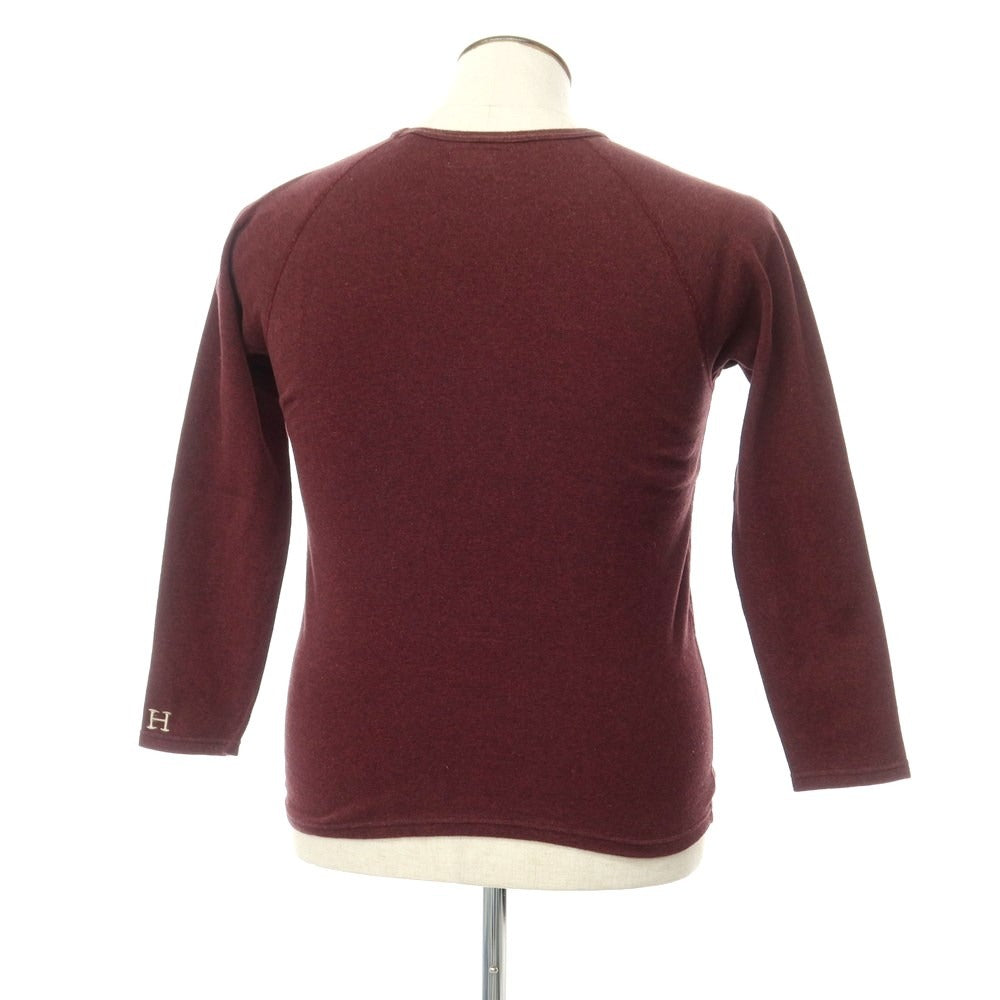 [Used] Hollywood Ranch Market HOLLYWOOD RANCH MARKET Crew neck cut and sew long sleeve T-shirt Bordeaux [3 (L)] [Condition rank C] [Men&