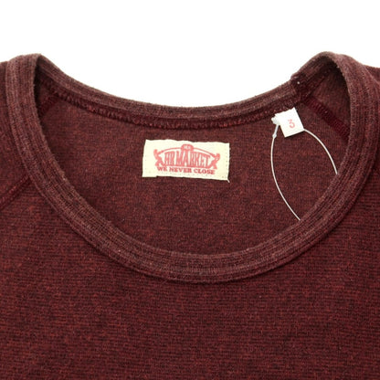 [Used] Hollywood Ranch Market HOLLYWOOD RANCH MARKET Crew neck cut and sew long sleeve T-shirt Bordeaux [3 (L)] [Condition rank C] [Men&