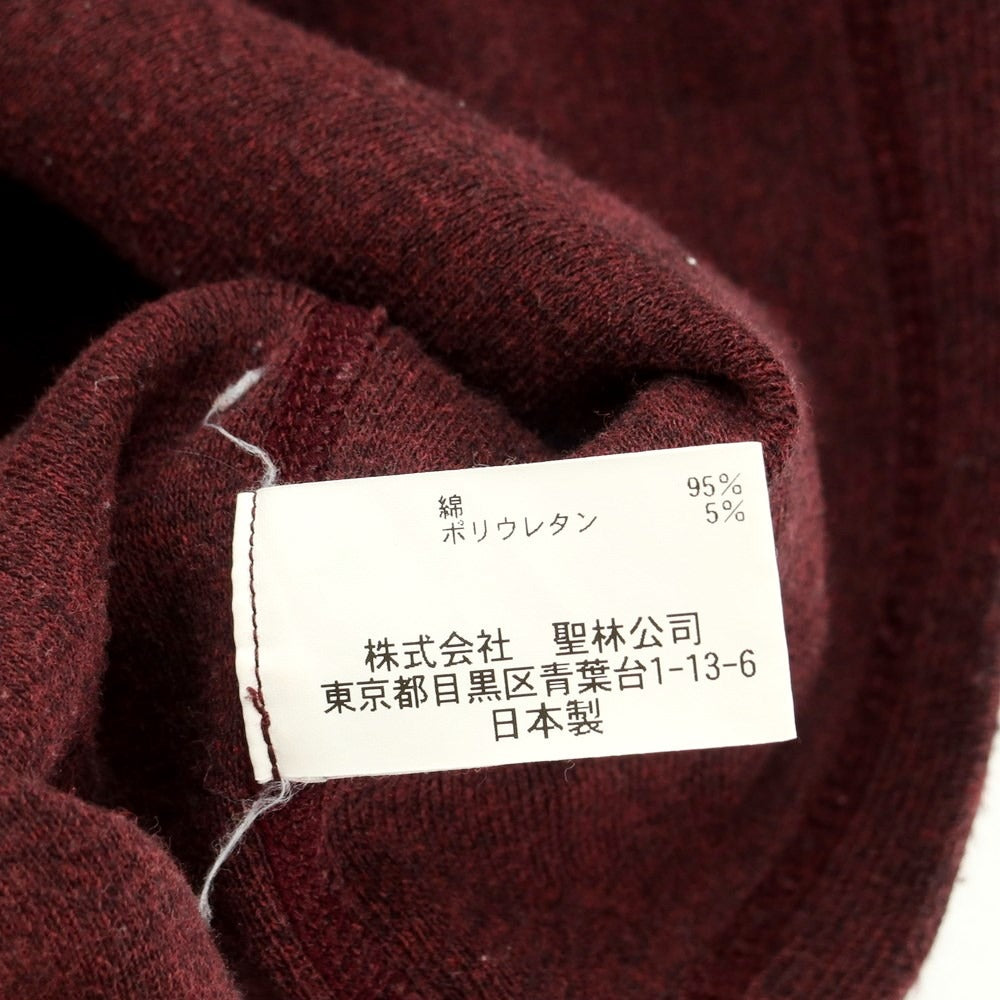 [Used] Hollywood Ranch Market HOLLYWOOD RANCH MARKET Crew neck cut and sew long sleeve T-shirt Bordeaux [3 (L)] [Condition rank C] [Men&