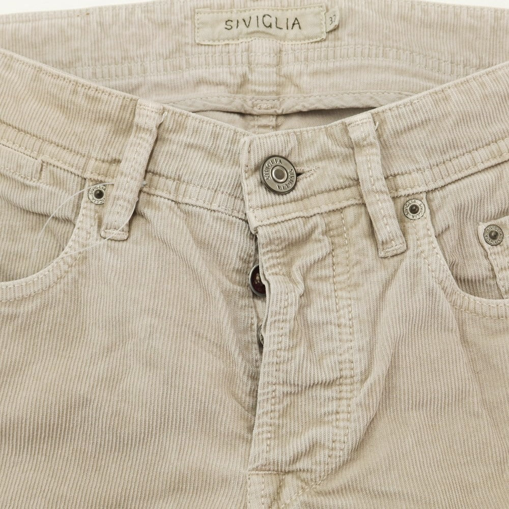 [Used] SIVIGLIA Stretch Corduroy 5 Pocket Pants Beige [32] [Condition Rank C] [Men&