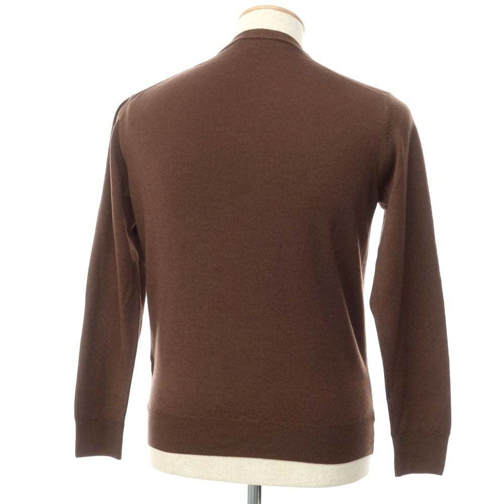 [Used] Drumohr high gauge wool V-neck knit, brown [38] [Condition rank B] ​​[Men&