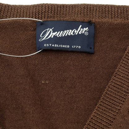 [Used] Drumohr high gauge wool V-neck knit, brown [38] [Condition rank B] ​​[Men&