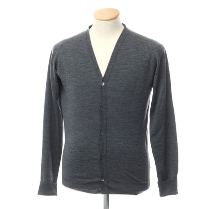 [Used] John Smedley JOHN SMEDLEY high gauge wool knit cardigan dark grey [XS] [Condition Rank B] ​​[Men&