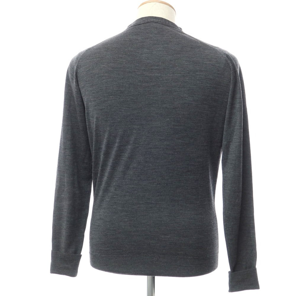 [Used] John Smedley JOHN SMEDLEY high gauge wool knit cardigan dark grey [XS] [Condition Rank B] ​​[Men&