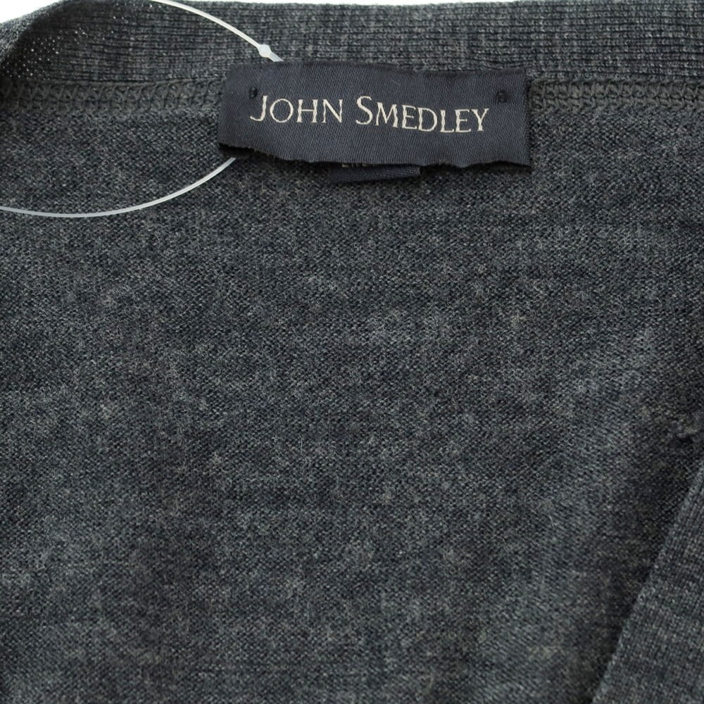 [Used] John Smedley JOHN SMEDLEY high gauge wool knit cardigan dark grey [XS] [Condition Rank B] ​​[Men&