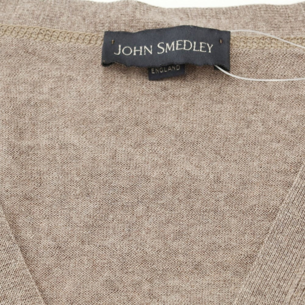 【中古】ジョンスメドレー JOHN SMEDLEY ハイゲージウール ニット カーディガン アッシュブラウン系【 XS 】【 状態ランクD 】【 メンズ 】