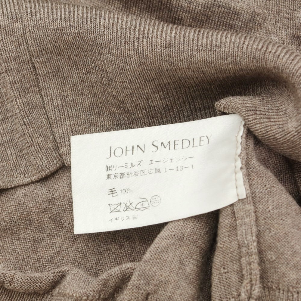 【中古】ジョンスメドレー JOHN SMEDLEY ハイゲージウール ニット カーディガン アッシュブラウン系【 XS 】【 状態ランクD 】【 メンズ 】