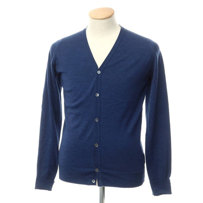 [Used] John Smedley JOHN SMEDLEY high gauge wool knit cardigan navy [XS] [Condition rank B] ​​[Men&