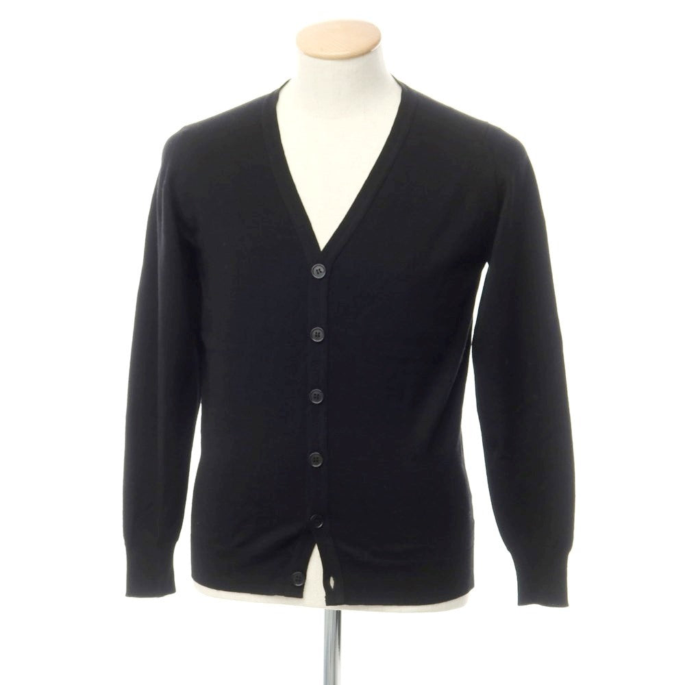 [Used] John Smedley JOHN SMEDLEY BEAMS F special order high gauge wool knit cardigan black [XS] [Condition rank C] [Men&