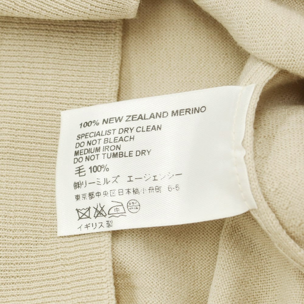 [Used] John Smedley JOHN SMEDLEY High Gauge Wool V-Neck Knit Beige [XS] [Condition Rank C] [Men&