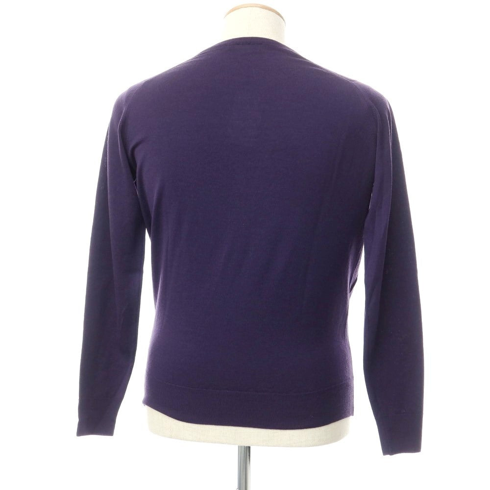 [Used] John Smedley JOHN SMEDLEY High Gauge Wool V-Neck Knit Purple [XS] [Condition Rank B] ​​[Men&