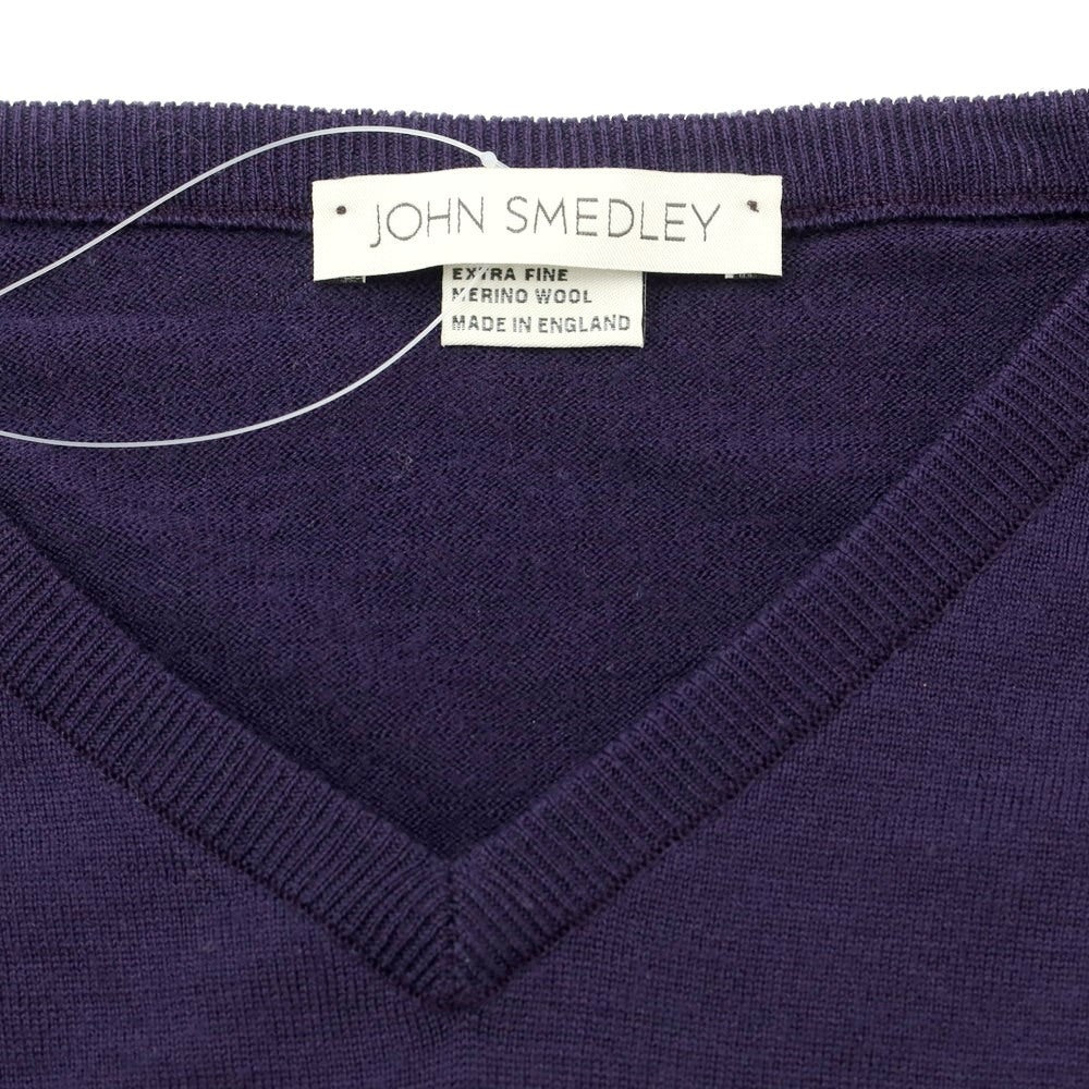 [Used] John Smedley JOHN SMEDLEY High Gauge Wool V-Neck Knit Purple [XS] [Condition Rank B] ​​[Men&