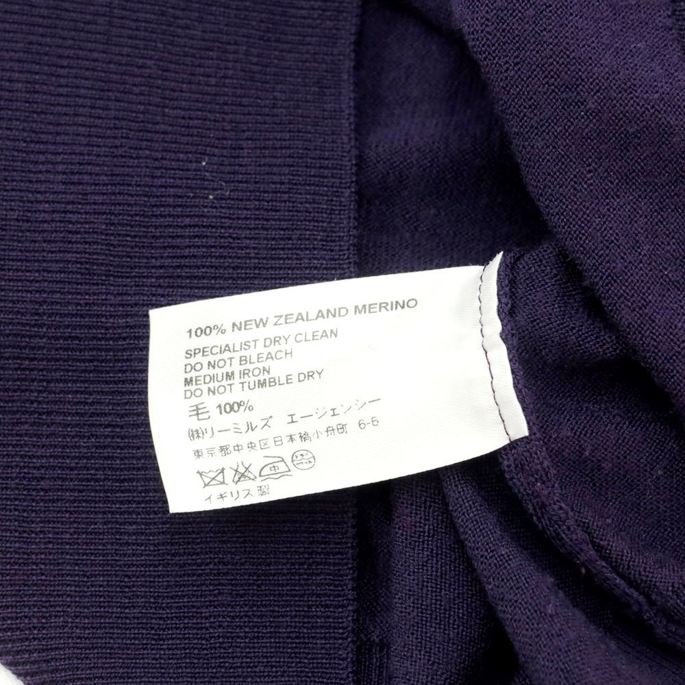 [Used] John Smedley JOHN SMEDLEY High Gauge Wool V-Neck Knit Purple [XS] [Condition Rank B] ​​[Men&