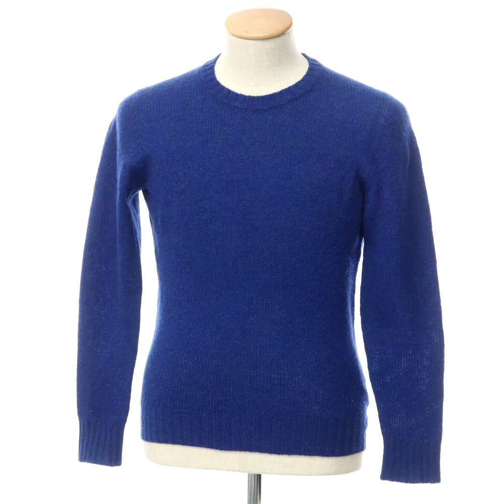 [Used] SCAGLIONE mid-gauge wool crew neck knit, blue [XS] [Condition: C] [Men&